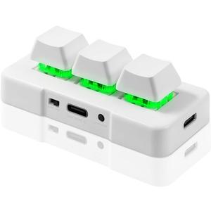 3-Key Mini Keypad 2.4G Wireless USB 2 in 1 Mechanical Gaming Keyboard Hot Key Customized Program with RGB Led for Gaming OSU Office Work