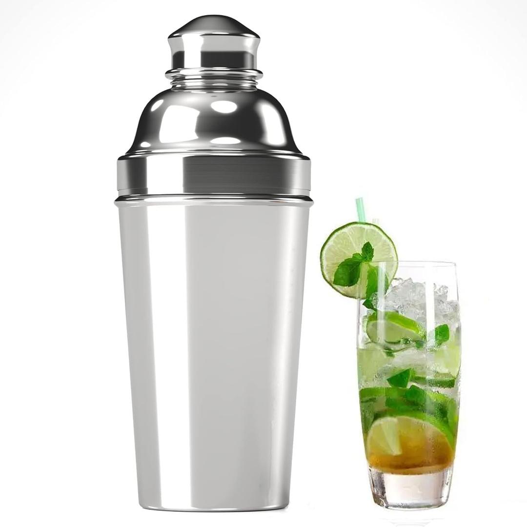 60oz Cocktail Shaker, Stainless Steel Large Drink Mixer Shaker with Cocktail Strainer, Zikepa Professional Shakers Bartending Margarita Martini