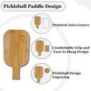 2 x Pickleball Charcuterie Board with Handle  12.4" x 6.3" Bamboo Serving Tray with Pickleball Engraving, Juice Groove & Hanging Hole  Unique Gift for Pickleball Fans & Social Gatherings