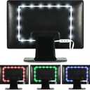 Power Practical USB Bias Lighting, LED TV Backlight Strip, Ambient Home Theater Light, TV Accent Lighting to Reduce Eye Strain, Improve Contrast, White, XX-Large (60" - 80" TV)