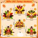 3 x 80UncleKimby 16Pcs Thanksgiving Crafts - Fall Turkey DIY Felt Art Kits Bulk for Party