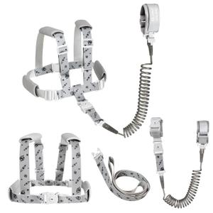 Toddler Leash & Harness, 4-in-1 Anti-Lost Safety Strap with Reflective Rocket Design for Boys & Girls - Ideal for Outdoor Activities, Travel, and Shopping (Gray)