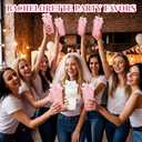 8 Pcs Bridesmaid Cups with Lids and StrawsWedding Tumbler Bridesmaid Gifts, Bride Cup Bachelorette Party Accessories, Plastic Travel Mug for Bridal Party Gifts Bachelorette Party Favors(Pink White)