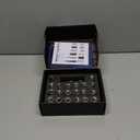 Orion Motor Tech 1/2"-20 Open End Lug Nuts, 3/4" 19mm Hex Chrome Plated Wheel Lug Nuts Compatible with Dodge Dakota Ramcharger Ford Bronco Explorer F-150 Jeep Wrangler, Set of 20 (Silver)