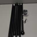 Curtain Rods for windows 66-120 inch, 5/8 inch Decorative Matte Black Splicing Heavy Duty Metal Curtain Rod set with Brackets