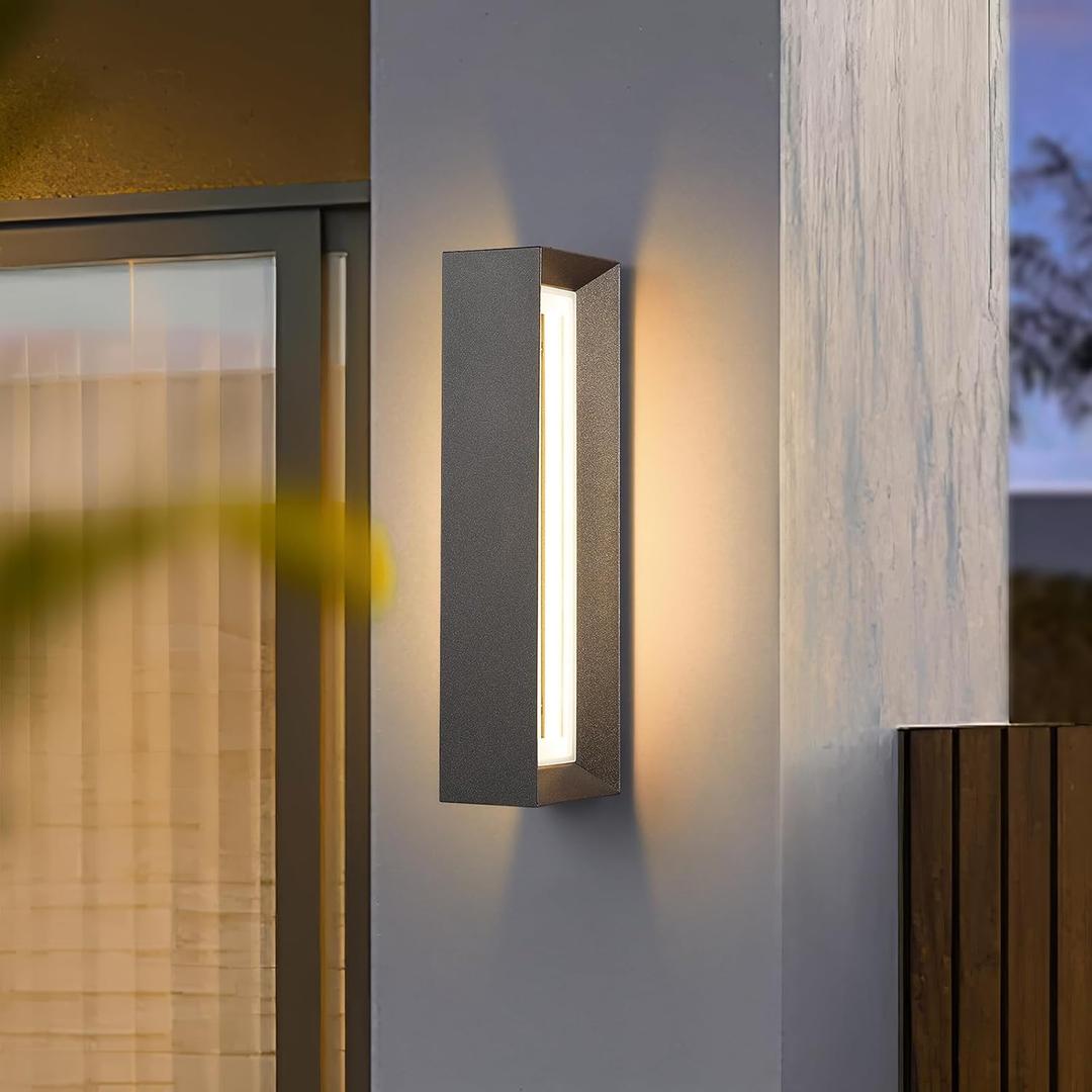 MVBT Outdoor Wall Light Hard Wired, 21" Modern Wall Sconce AC100-240V, Waterproof Garage Exterior Lighting Fixture Wall Mount, 3000K Front Porch Lamp, Large LED Sconce Light for House Outside Patio