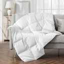 puredown Soft Feather Down Throw Blanket Lightweight Packable Couch Throw for Indoor and Outdoor Use, Throw 50"X70", Pure White