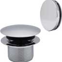 Westbrass 493244H-26 14" Sch. 40 PVC Bath Waste & Overflow Assembly with Illusionary Faceplate and Tip-Toe Drain Plug, Polished Chrome