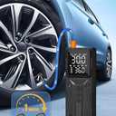 AIRSURE Tire Inflator Portable Air Compressor, High-Speed 150PSI Cordless Air Pump for Car Tires with Powerful Battery, Auto Shut-Off - Portable Tire Pump for Car, Bike, Motorcycle and Balls