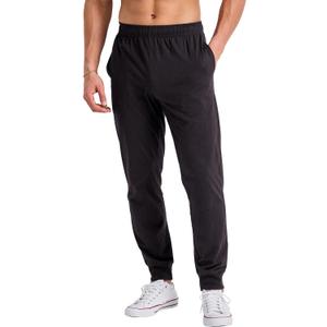 Hanes Originals Cotton Joggers, Jersey Sweatpants for Men with Pockets, 30" Inseam (X-Large, Black)