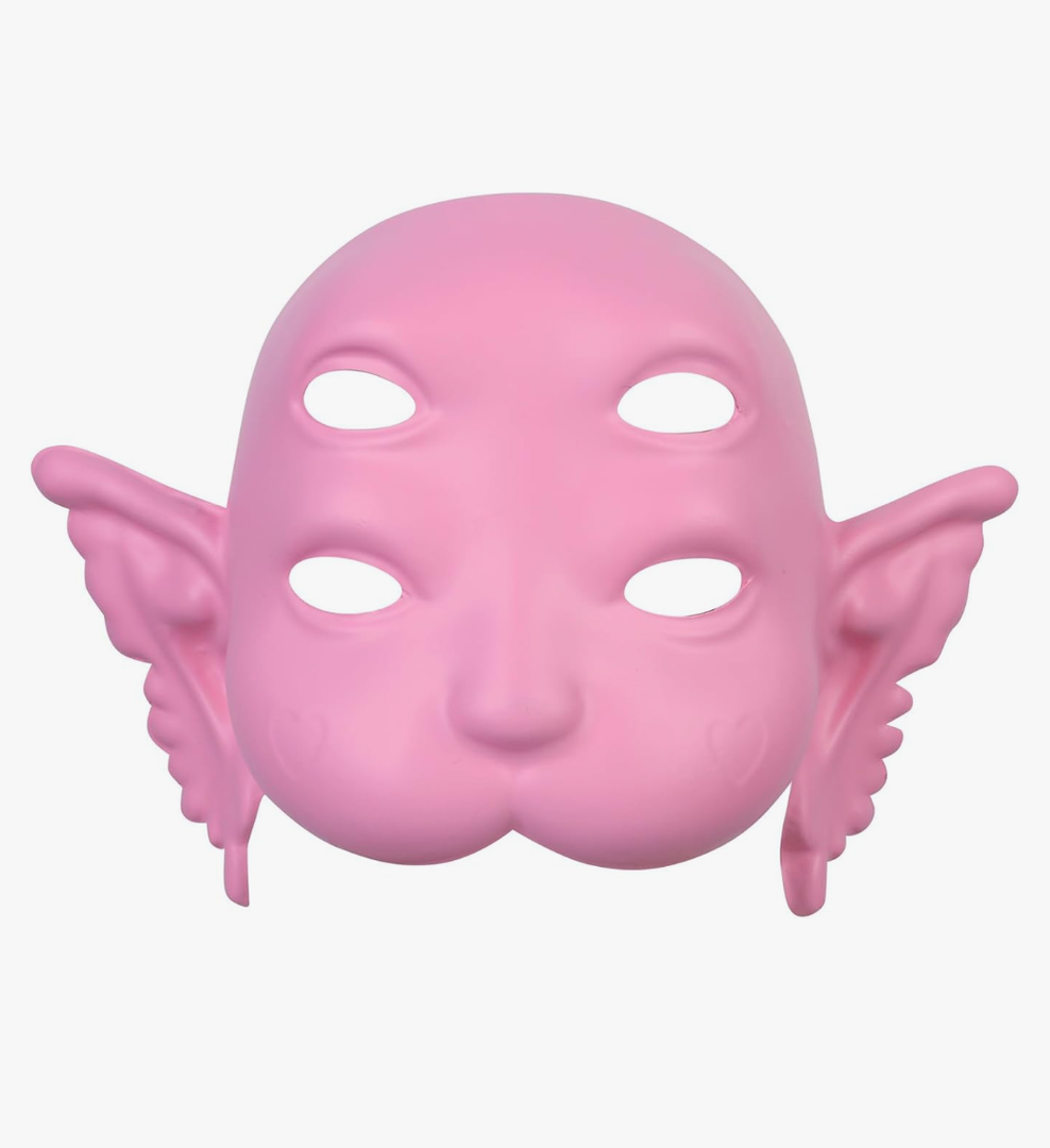 Pack Of 2 Pink Cosplay Therian Masquerade Half Face Mask DIY Fantastic Cry Baby Mask Costume For Halloween