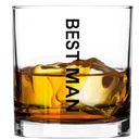 LADY&HOME Groom and Groomsmen Whiskey Glasses Set of 8,11oz Whiskey Rock Gift Glass for Bachelor Party Decorations Favors or Groomsmen Gifts (LJB,Groomsman) 6Pack