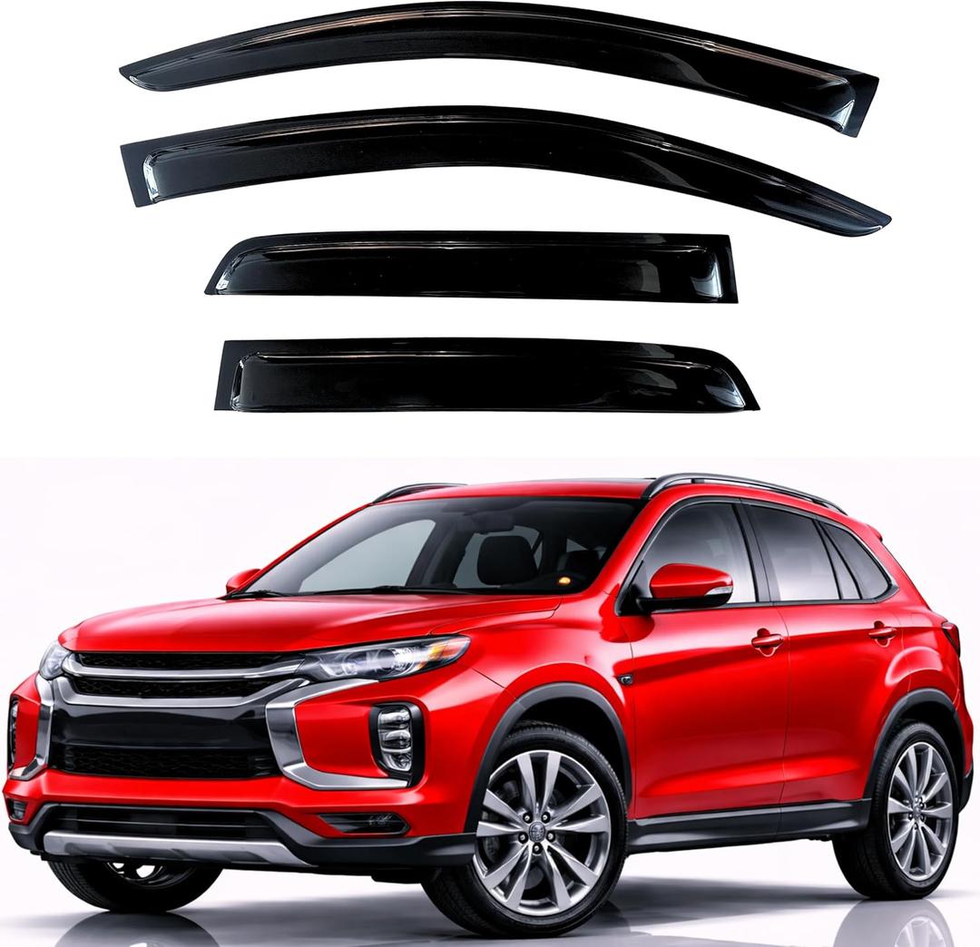 KPY Rain Guards Fit for 2011-2026 Mitsubishi Outlander Sport, Out-Channel Window Visors Vent Wind Deflectors 4PC, Car Accessories for 11-26 Outlander Sport (Sport Model Only)