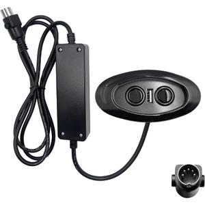 Mulin 2 Button 5 Pin Switch Model MLSK14-C Replacing MLSK14-C11 Hand Control Controller with USB for Power Recliner Lift Chair Electric Sofa Parts Replacement