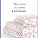 Kids Full Size Bed Sheet Set - 4 Piece Kids Loft Bed Sheets - Soft, Cute and Cozy - Comfy, Breathable and Machine Washable - Easy-Care & Wrinkle Free Hearts Bed Set for Boys, Girls, Teens & Toddlers