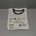 Wenrine Womens Work Dress Business Casual Contrast Color Elegant Short Sleeve Knit Summer Mini Dress, White, Size L