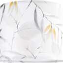 Lamp Shade Set of 2 For Table Lamps, 13" Top x13" Bottom x 10" High(Spider), Printing Leaf Modern Lampshades For Bedroom, Living Room Lamps Replacement Shades, Easy Assembly Required, By GO&SO