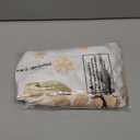 Christmas Round Tablecloth 70 Inch Xmas Snowman and Snowflake Pattern Circle Table Cloth Gold Table Cover Winter Washable Polyester Decor for Home Kitchen Dinning Party