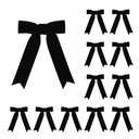 Meseey 12 Pcs Black Velvet Bows with Twist Tie 3.5 Inch Pre-Tied Vintage Christmas Velvet Ribbon Bows for Treat Bags Gift Wrapping Basket Wedding Baby Shower Brithday Party