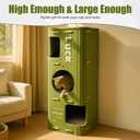 3-Tier Felt Cat House & Tunnel Bed for Indoor Cats Enclosed Felt Cat Cave Condo with Plush Ball & Cushion Cozy Hideaway Nest & Cat Furniture, Large Covered Casa para Gatos