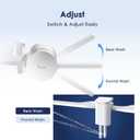 INUS Dual Nozzle Bidet Attachment for Existing Toilets Seat,Slim Non-Electric Bidet Toilet Seat Attachment with Easy-to-Hold Design Control-White Color