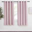 NICETOWN Blackout Curtain 68 inch Long, 55 inches Width, 1 Panel, Baby Pink, Thermal Insulated Window Treatment with Grommet Room Darkening Thermal Insulated Panel for Bedroom/Living Room