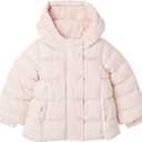 Amazon Essentials Girls and Toddlers' Heavyweight Hooded Puffer Coat, Water-Resistant (Small, Light Mauve)