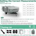 Umbrauto Pop Up Camper Cover Fits 18-20ft, Waterproof Tent Trailer Cover