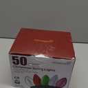 Minetom Vintage C9 LED Christmas Lights Outdoor Multicolor, 50 Feet C9 String Lights for Christmas Tree Roofline Holiday Party Indoor Outdoor Garden Patio Backyard Cafe Xmas Decoration, Green Wire