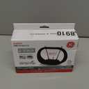 GE Modern Loop Rabbit Ears Indoor TV Antenna, 15 inch Extendable Dipoles, 4K 1080P VHF UHF, Tabletop Antenna, Digital HDTV Antenna, Smart TV Compatible, 4ft Coaxial Cable, Black, 33675