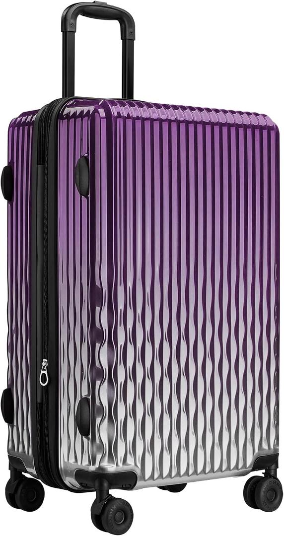 Expandable 24 Inch Checked Luggage Suitcase with TSA Lock