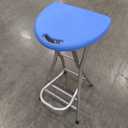 Be&xn Folding Stools for Adults Portable, 28 inch Collapsible Stool Heavy Duty, Indoor Tall Bar stools with Handle, Plastic Counter Barstool Chair for Kitchen Outdoor Travel-Blue