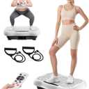 Vibration Plate Exercise Machine, Vibrating Platform for Lymphatic Drainage with 120 Speeds, Upgraded Vibrated Plates for Weight Loss, Full Body Workout Equipment for Fitness at Home