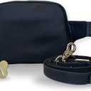 Hands Free Leash and Belt Bag | Black Belt Bag + Leash