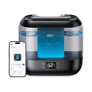 Dreo Smart Humidifiers for Bedroom, Top Fill 4L Supersized Humidifier Large Room with 28 dB, 36H Runtime, Touch/APP/Voice Control, Nightlight, Cool Mist Humidifiers for Baby, Plants, Indoor, Black