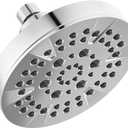 Delta 6-Setting Chrome Shower Head with High Pressure Spray, 6 Inch Round Shower Head, Showerheads, 1.75 GPM Flow Rate, Chrome 52535