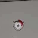 Mulumu Christmas Tree Ornament Picture Frame Metal Hanging Pendant Holiday 2.5" Photo Frame Charm Decorative of Pets, Baby First Christmas, Family (Heart White)