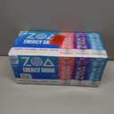 ZOA Zero Sugar Energy Drink Variety Pack, Sugar Free with Electrolytes, Healthy Vitamin C, Amino Acids, Essential B-Vitamins, and Caffeine from Green Tea, 18 12 oz cans, White Peach, Tropical Punch, Frosted Grape