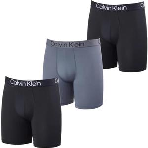 Calvin Klein Men's Boxer Brief Moisture Wicking, 3-pack (Medium, Black/Black/Gray)