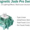 GATERON Magnetic Jade Pro Keyboard Switches, Linear Factory Pre-lubed Freely Setting Pre-Travel 20mm Longer Spring Key Switches for Magnetic Gaming Keyboard(90PCS)