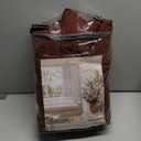 Chestnut Brown Linen Pinch Pleated Blackout Curtains 108 Inches Long for Bedroom Pleated 100% Black Out Drapes with Liner Rust Farmhouse Country Extra Long 108 Inch Curtain for Living Dining Room