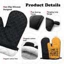 Funny Hostess Cooking and Baking BBQ Kitchen Gadgets with Heat Resistant Silicone Non-Slip, I Bake So I Don't Punch People in The Throat Oven Mitts Set of 2, Gifts for Bakers Chef Friends Mom Wife