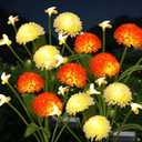 Solar Garden Lights Outdoor 4 Packs Solar Swaying Bee Lights with Fake Flowers Waterproof Firefly Light Flower Fairy Lights Outdoor Patio Yard Pathway Decoration Ideal Gifts for Women Mother's Day