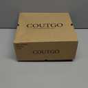 Coutgo Womens Mid Calf Combat Boots Low Heel Lace Up Round Toe Military Boots Fall Shoes with Side Zipper (6.5, Brown)