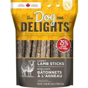 Dog's Delights Chewy Lamb Sticks, 1.25kg, Dog Treats