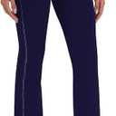 Sunzel Flare Leggings for Women High Waist Workout Leggings with Pockets Tummy Control Wide Leg Flared Yoga Pants (Blue)