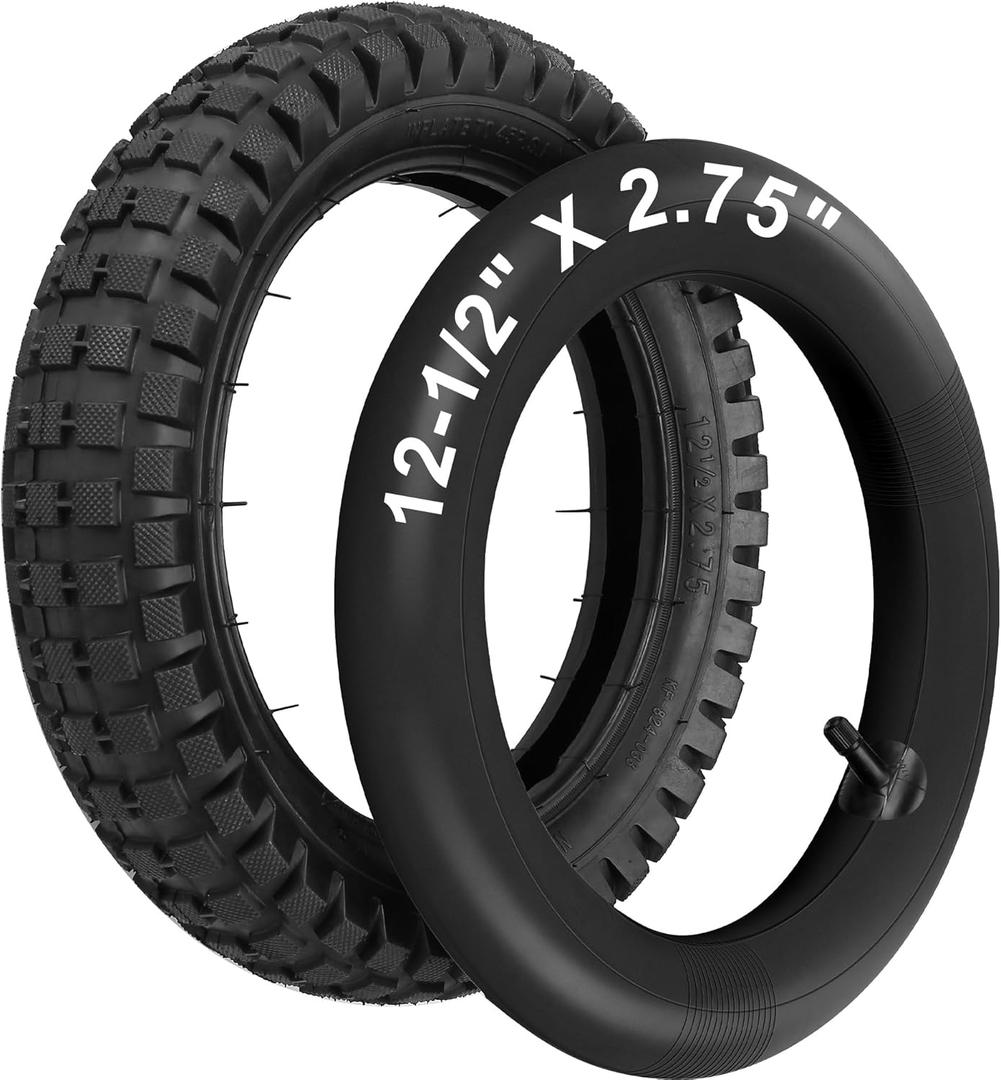 LotFancy 12.5x2.75 (12-1/2x2.75) Tire & Inner Tube Set for Razor MX350 MX400 Dirt Rocket, X-Treme X-560 - Heavy Duty Scooter Tire Tube for Mini Pocket Bikes