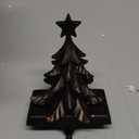 DAJAMAI Christmas Stocking Holder for Mantel, 3D Xmas Tree Metal Stocking Hooks for Fireplace - Christmas Tree Stocking Hanger for New Year Holiday Gifts Fireplace Decor Non-Skid Durable and Sturdy