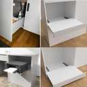 Undermount Drawer Slide Bottom Mount Pull Out Shelf Slides Full Extension Soft Close Base Mount Slide Out Drawer Track Shelf Slider Rail for Cabinet Tray Kitchen Pantry Drawer Trash Can Hardware