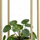 Gold Plant Stand Indoor Tall - 2 Tier White Marble Top Side Table, 29.5 Inch Modern Round Metal End Table for Living Room Corner, Small Bedside Tables for Entryway & Bedroom (11x11, Gold)